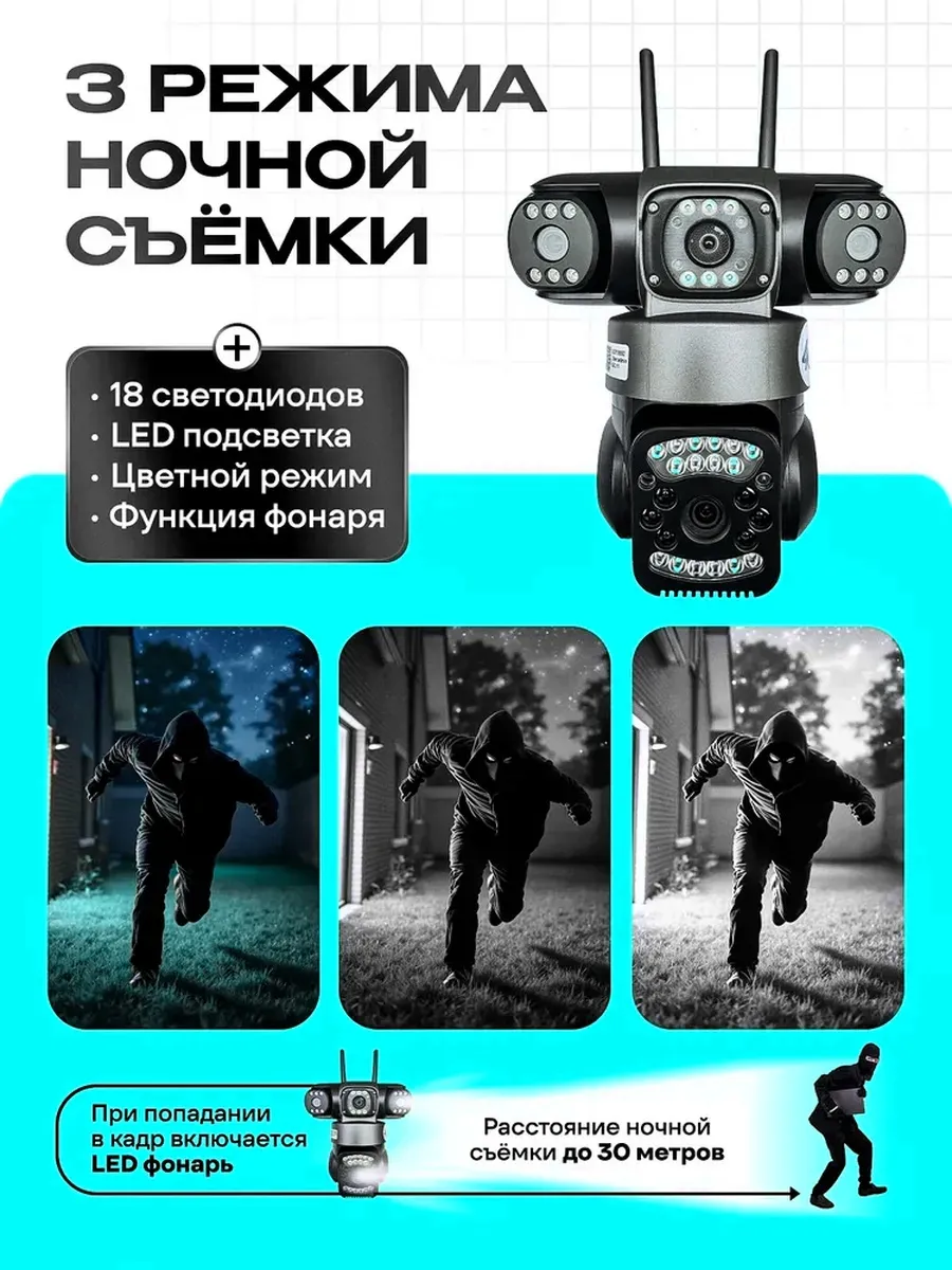 Outdoor Security Camera V380-SMQ11 3 Camera — 2